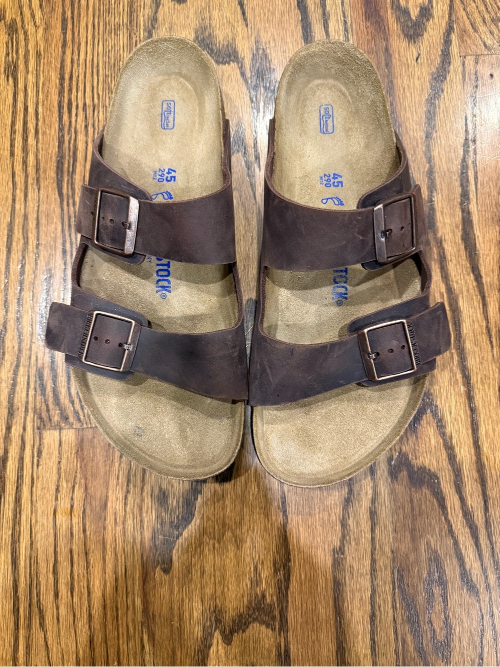 Birkenstock Men’s Arizona Soft Two-Strap Slide Sandals 12/12.5 - only worn once - Picture 3 of 9